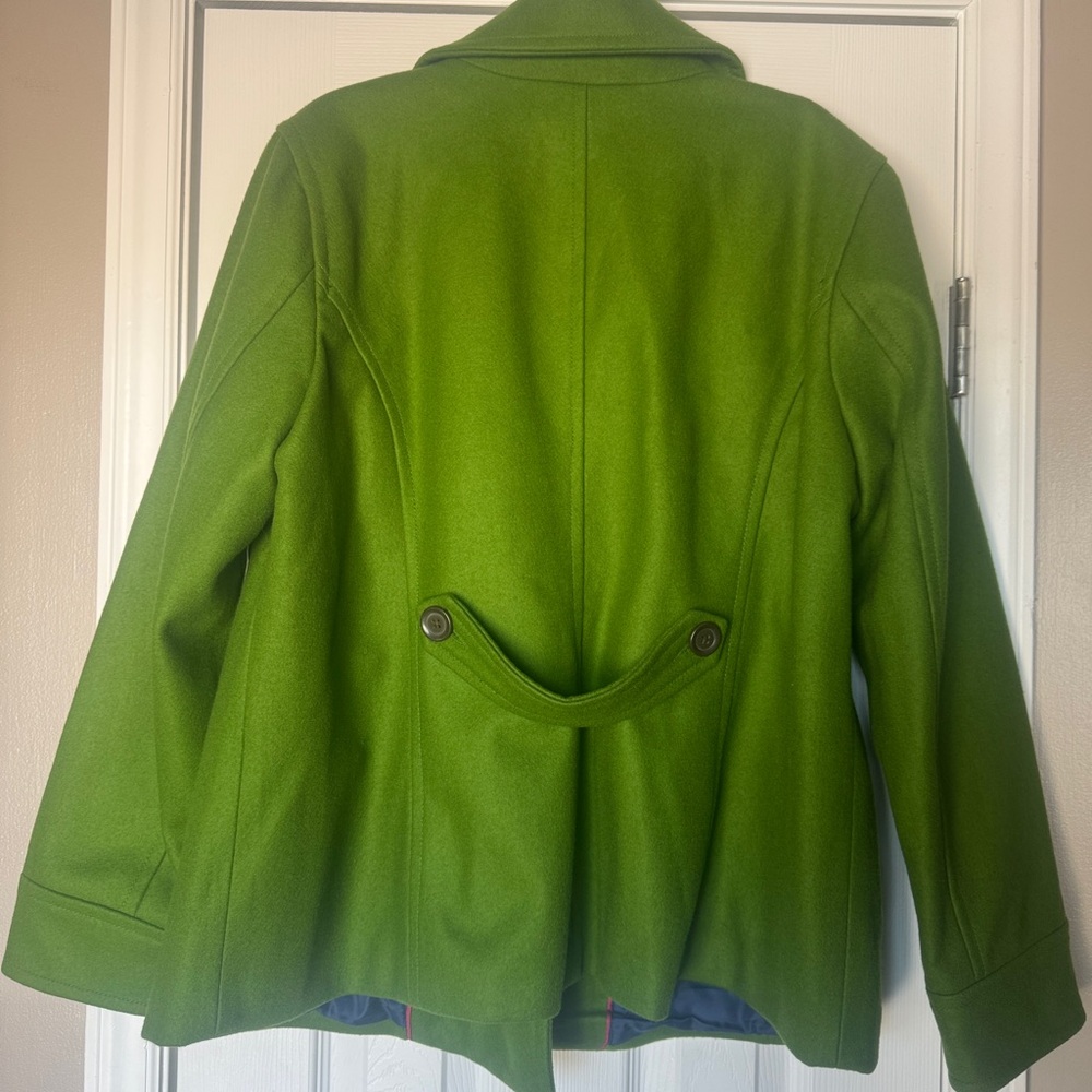Old Navy Wool Pea Coat Y2K Green Sz XXL - Picture 4 of 6